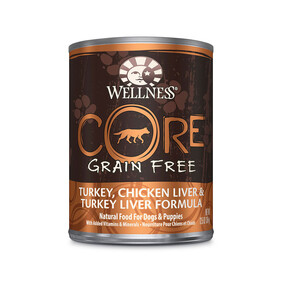 Wellness CORE | 100% Natural Wet Dog Food | Turkey, Chicken Liver &amp; Turkey Liver | 354g