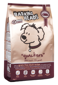 Barking Heads | Quackers Grain-Free 100% Natural Dog Food | 2kg &amp; 12kg Pack Sizes