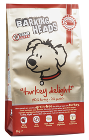 Barking Heads | Turkey Delight Grain-Free 100% Natural Dog Food | 2kg &amp; 12kg Pack Sizes