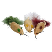 Pet Links 3 Blind Mice Plush Mice w/Feather Tail Set of 3