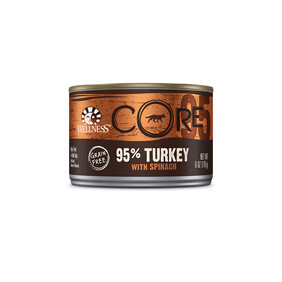 Wellness CORE 95 | 100% Natural Wet Dog Food | Turkey with Spinach | 170g