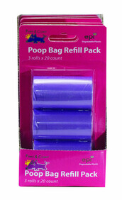 Pawz &amp; Clawz Poop Bag Refill 3 Pack