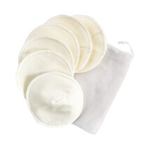 Little Genie Reusable Bamboo Nursing Pads | 6 Pads | 1 Washing Bag