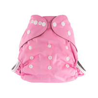 Little Genie | Reusable Bamboo Charcoal | Pocket Nappy | Playful Pink